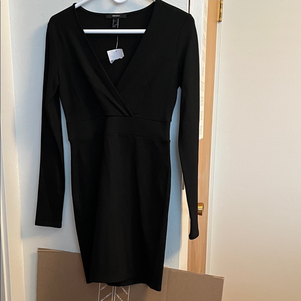 Forever 21 Black Long Sleeve Dress
